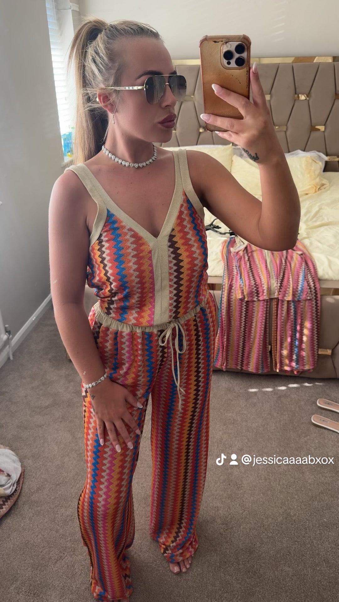 Glitz-cami multi co ord